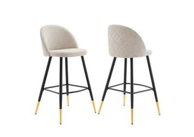 Image for Cordial Fabric Bar Stools - Set of 2