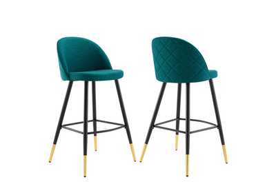 Image for Cordial Fabric Bar Stools - Set of 2