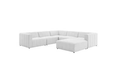 Image for Ivory Bartlett Upholstered Fabric 6-Piece Sectional Sofa