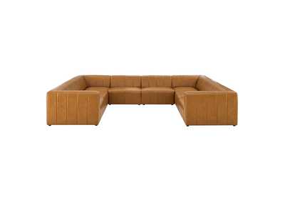 Image for Tan Bartlett Vegan Leather 8-Piece Sectional Sofa