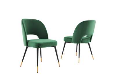 Image for Emerald Rouse Performance Velvet Dining Side Chairs - [Set of 2]
