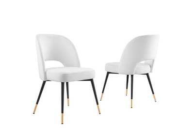 Image for White Rouse Performance Velvet Dining Side Chairs - [Set of 2]
