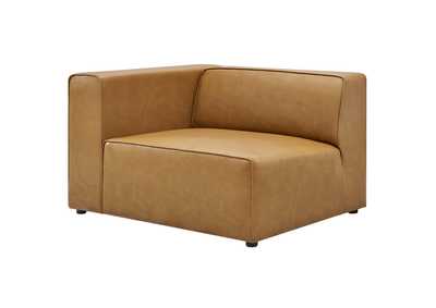 Image for Tan Mingle Vegan Leather Left-Arm Chair