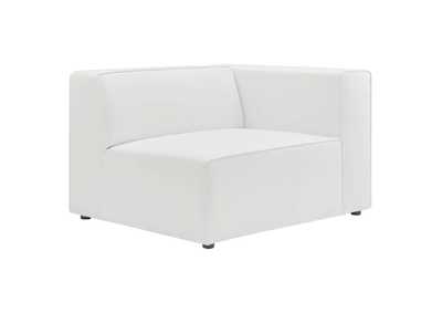 Image for White Mingle Vegan Leather Right-Arm Chair