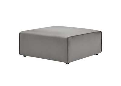 Image for Gray Mingle Vegan Leather Ottoman