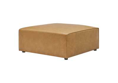 Image for Tan Mingle Vegan Leather Ottoman