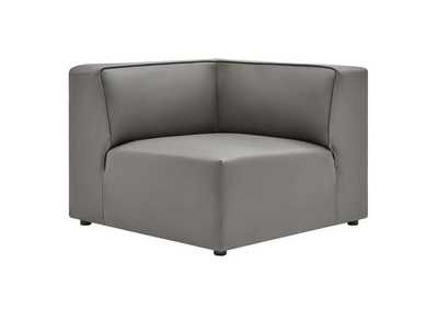 Image for Gray Mingle Vegan Leather Corner Chair