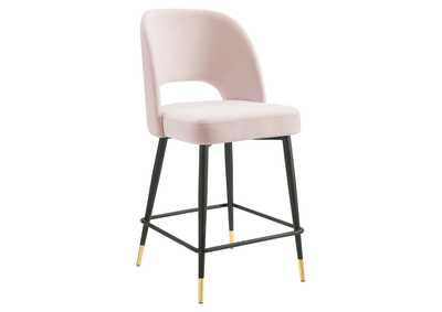 Image for Pink Rouse Performance Velvet Counter Stool