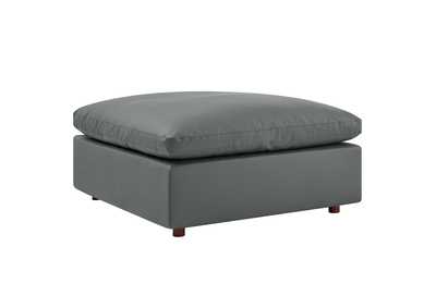 Image for Commix Down Filled Overstuffed Vegan Leather Ottoman