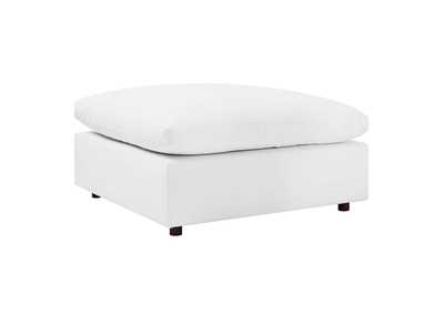 Image for Commix Down Filled Overstuffed Vegan Leather Ottoman