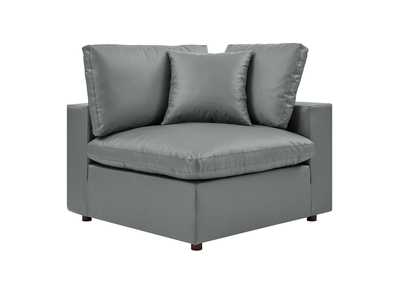 Image for Commix Down Filled Overstuffed Vegan Leather Corner Chair