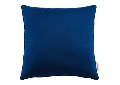 Image for Navy Enhance 18" Performance Velvet Throw Pillow