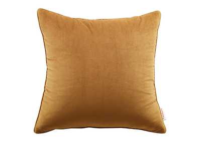 Image for Cognac Enhance 20" Performance Velvet Throw Pillow