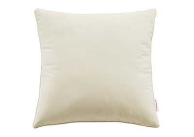 Image for Ivory Enhance 20" Performance Velvet Throw Pillow