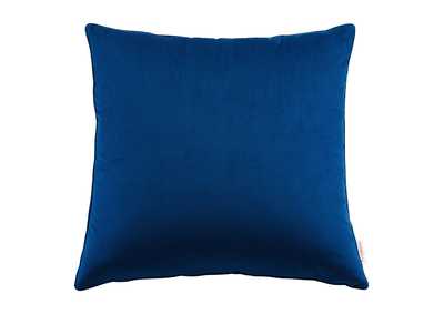 Image for Navy Enhance 24" Performance Velvet Throw Pillow