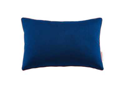 Image for Navy Blossom Accentuate 18" Lumbar Performance Velvet Throw Pillow