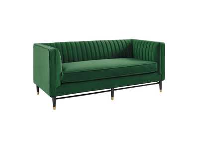 Image for Emerald Devote Channel Tufted Performance Velvet Loveseat