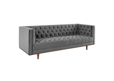 Image for Gray Elation Tufted Performance Velvet Sofa