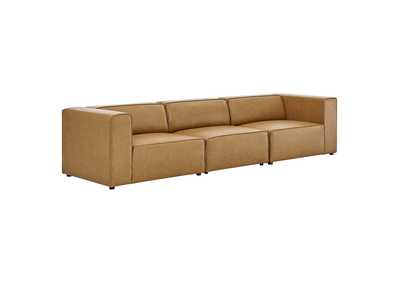 Image for Tan Mingle Vegan Leather 3-Piece Sectional Sofa