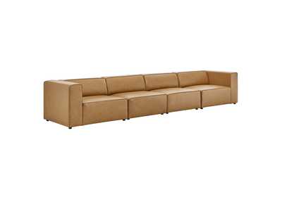 Image for Tan Mingle Vegan Leather 4-Piece Sectional Sofa