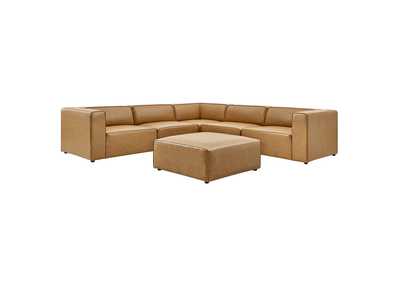 Image for Tan Mingle Vegan Leather 7-Piece Furniture Set