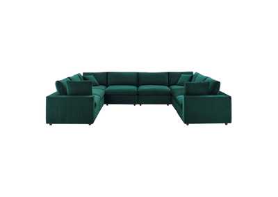 Image for Green Commix Down Filled Overstuffed Performance Velvet 	8-Piece Sectional Sofa