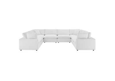 Image for White Commix Down Filled Overstuffed Performance Velvet 	8-Piece Sectional Sofa