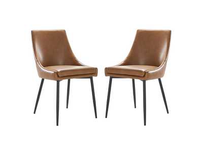 Image for Viscount Vegan Leather Dining Chairs - Set of 2