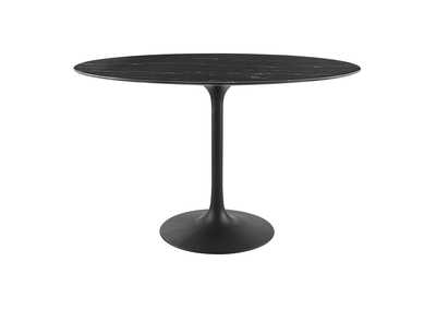 Image for Black Black Lippa 48" Artificial Marble Dining Table