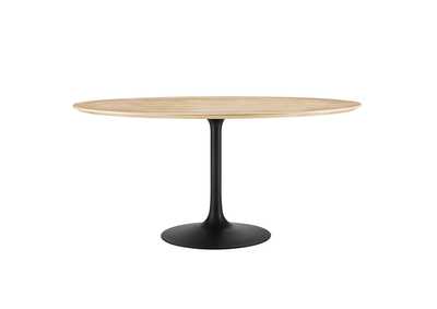 Image for Black Natural Lippa 60" Wood Dining Table