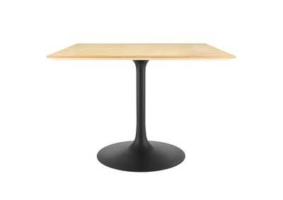 Image for Black Natural Lippa 40" Wood Square Dining Table