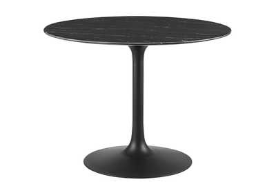 Image for Black Black Lippa 40" Artificial Marble Dining Table