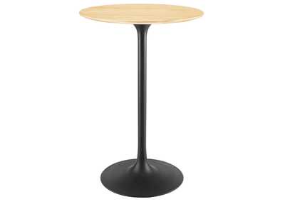 Image for Black Natural Lippa 28" Wood Bar Table