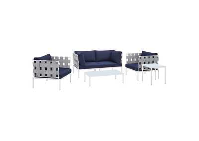 Image for Gray Navy Harmony 5-Piece Sunbrella