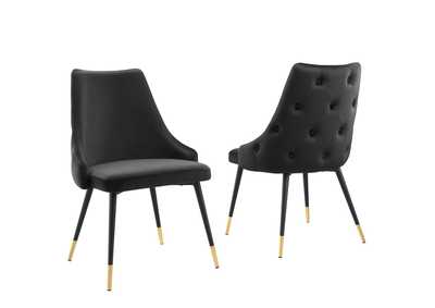 Image for Black Adorn Dining Side Chair Performance Velvet [Set of 2]