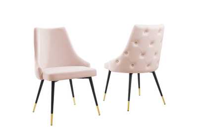 Image for Pink Adorn Dining Side Chair Performance Velvet [Set of 2]
