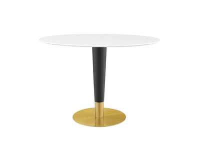 Image for Gold White Zinque 42" Oval Dining Table