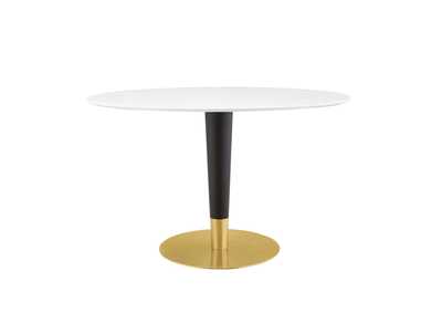 Image for Gold White Zinque 48" Oval Dining Table