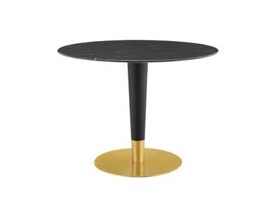 Image for Gold Black Zinque 40" Artificial Marble Dining Table
