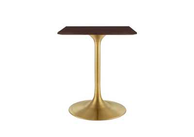 Image for Gold Cherry Walnut Lippa 24" Square Wood Dining Table