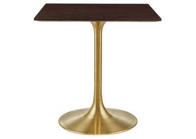 Image for Gold Cherry Walnut Lippa 28" Square Wood Dining Table