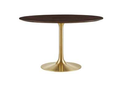 Image for Gold Cherry Walnut Lippa 47" Wood Dining Table