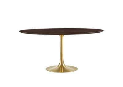 Image for Gold Cherry Walnut Lippa 60" Wood Dining Table