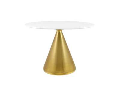 Image for Gold White Tupelo 42" Oval Dining Table