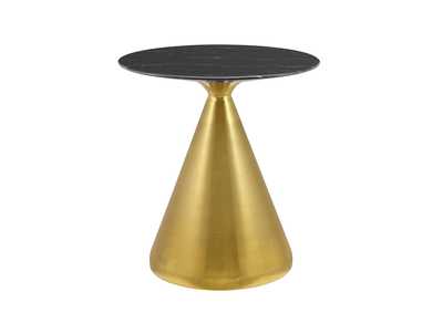 Image for Gold Black Tupelo 28" Artificial Marble Dining Table