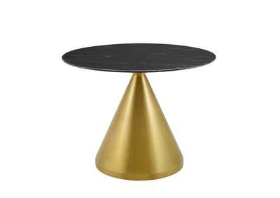 Image for Gold Black Tupelo 40" Artificial Marble Dining Table