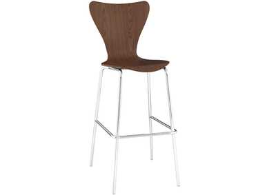 Image for Walnut Ernie Wood Bar Stool