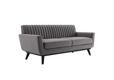 Image for Engage Channel Tufted Performance Velvet Loveseat