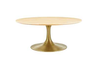 Image for Gold Natural Lippa 36" Wood Coffee Table