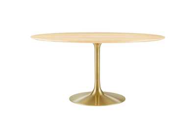 Image for Gold Natural Lippa 60" Oval Wood Dining Table